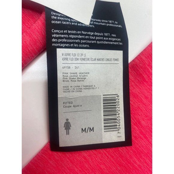Helly Hansen Women's Aspire Flex 1/2 Zip Longsleeve Running Top Size M Pink - Picture 4 of 9
